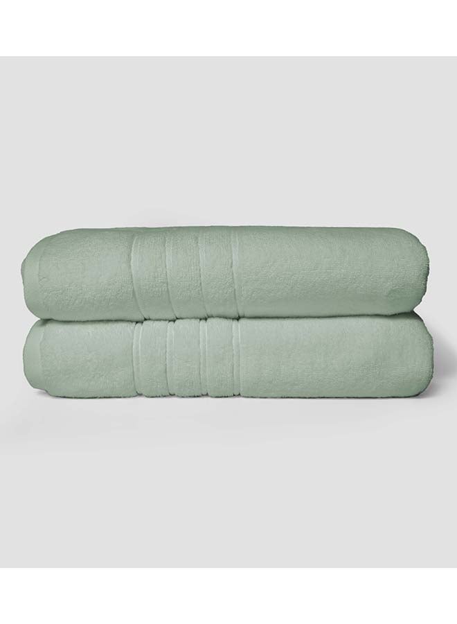 La'Marvel 2 Pieces Bath / Sheet / Pool Towel by La'Marvel, Mint 600 GSM 100% Cotton Plux Towels  - Image 1
