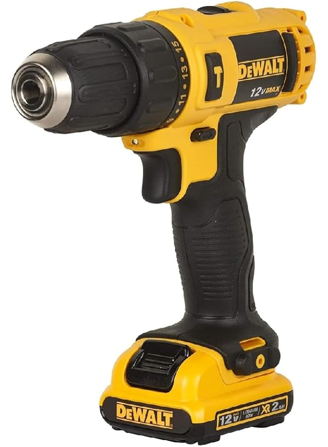 DEWALT 12V Lithium Ion Subcompact Hammer Drill Driver Black And Yellow Dcd716D2Bit B5 - Image 3