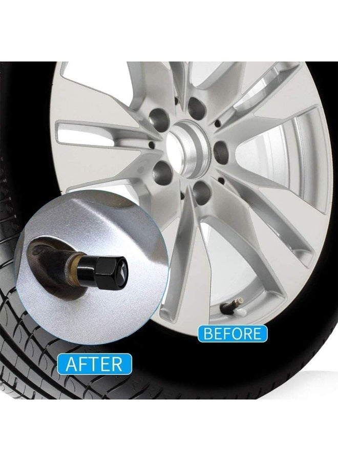 Hex 016 Black 4pcs Universal Car Tire Valve Stem Caps Air Cover Fit Tesla Accessories - Image 5