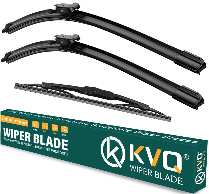 KVQ Windshield Wiper Blades Replacement for GMC Acadia 2013 2014 2015 2016Original Equipment Replacement Front Rear Wiper Blade Set 24 21 11 Set of 3