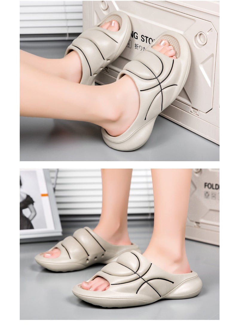 NIBEMINENT Casual Summer Korean Style Women's Sandals Anti-Slip Flat Sandals Thick Heel Beach Shoes Fashionable Wear-Resistant Slippers  - Image 3