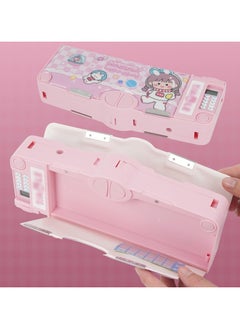 General [Upgrade] Pop-Up Multifunctional Pencil Case Cute Cartoon Pencil Case Organiser Stationery with Calculator, School Supplies  - Image 5