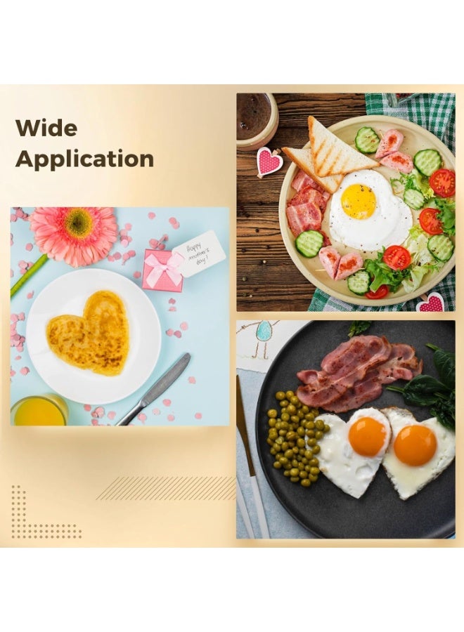 Arabest Nonstick Egg Frying Pan, Heart Shaped Nonstick Egg Pan 4 Holes, Fast Even Heating, Easy Clean, Compatible with Gas Electric Induction Stoves - Image 5