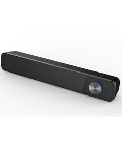 ST-69 مكبر صوت ساوند بار - (6 وات) 3 وات * 2.0 قناة - مقبس 3.5 ملم + مزود بمنفذ USB لأجهزة الكمبيوتر المحمولة وسطح المكتب | أسود
