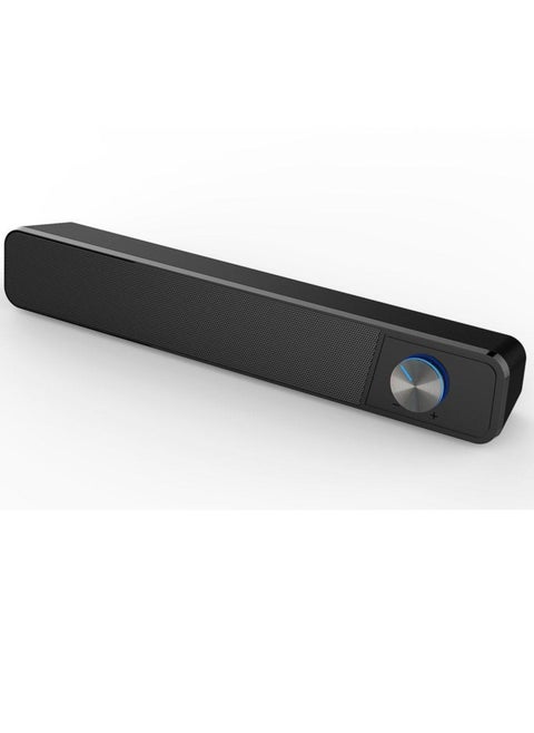 ST-69 Computer Speaker Soundbar - (6W) 3W * 2.0 channels - 3.5mm Jack + USB Powered For PC , Laptop, Desktop | Black