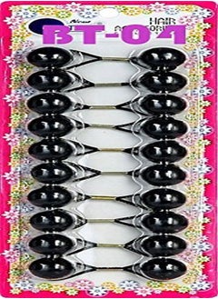 TARA Girls Twinbead Bubble Ball Ponytail Elastics 10 Pieces Selection (Black)  - Image 2