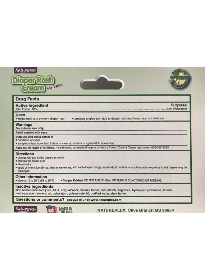 Natureplex Diaper Rash Cream with Zinc Oxide and Aloe, 3-ct - Image 4