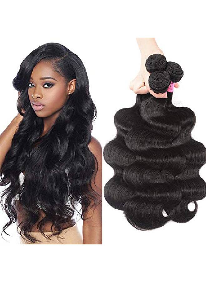 UNICE Hair Malaysian Body Wave 3 Bundles 100% Unprocessed Virgin Human Hair Weave Extensions Natural Color 95100G/Pc (12 14 16 Inches) - Image 1