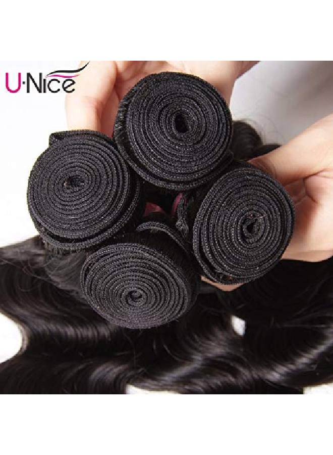 UNICE Hair Malaysian Body Wave 3 Bundles 100% Unprocessed Virgin Human Hair Weave Extensions Natural Color 95100G/Pc (12 14 16 Inches) - Image 4