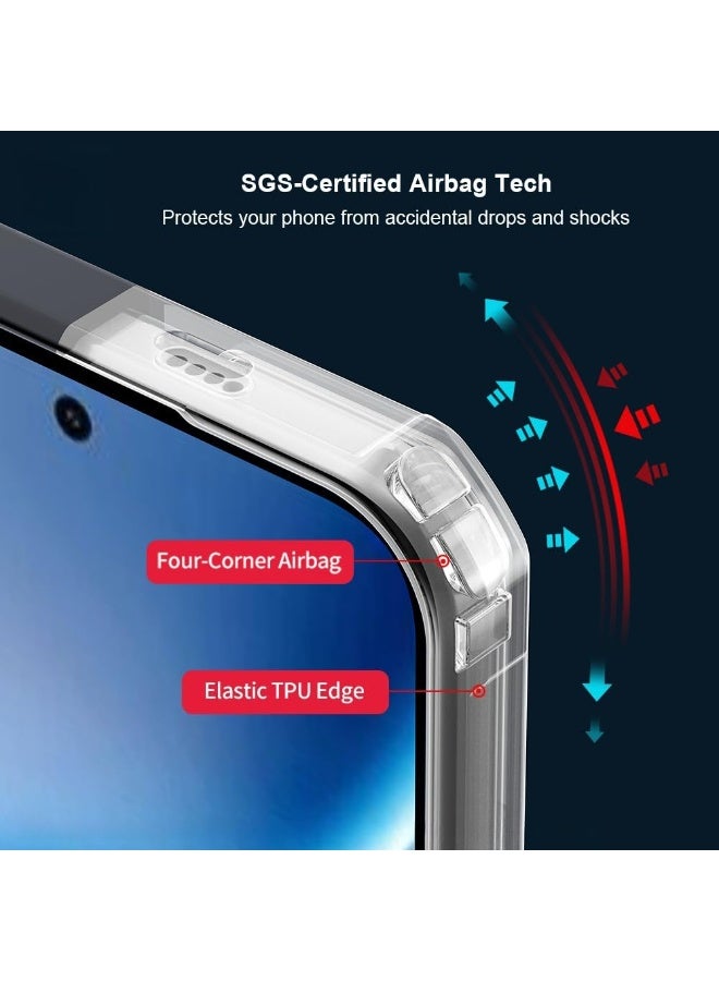 Clear Case Compatible with Xiaomi POCO M8 Pro 5G 【Airbag Protection】 Transparent Case Camera Lens Protection PC+TPU Shockproof Protective Back Cover for Poco M8 Pro - Image 3