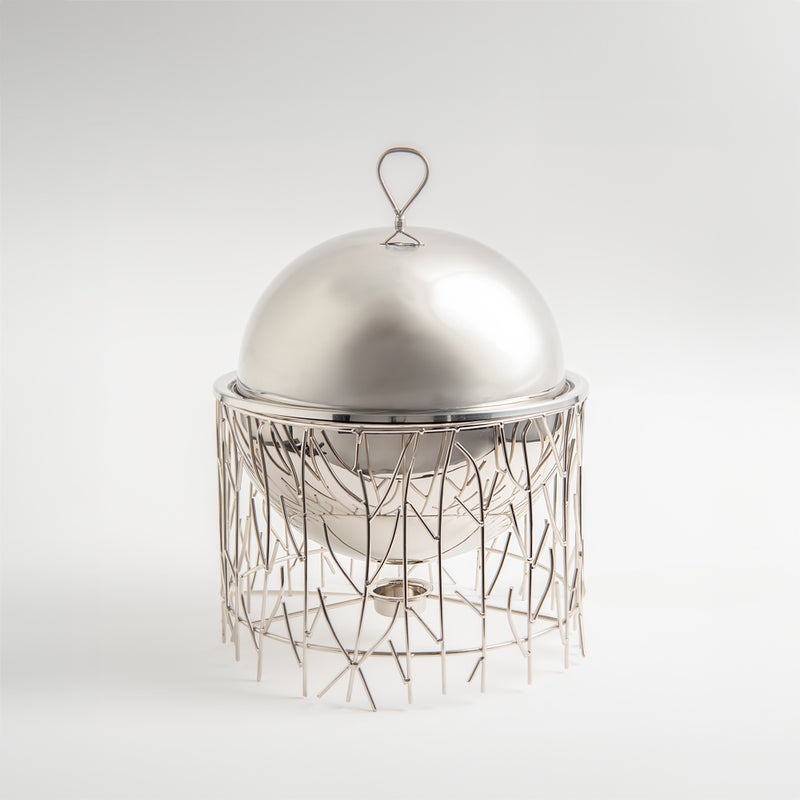 لا ميسا طبق تقديم مع سخان ستانلس ستيل - 25.5*25.5*24 سم - لا ميسا - Image 1