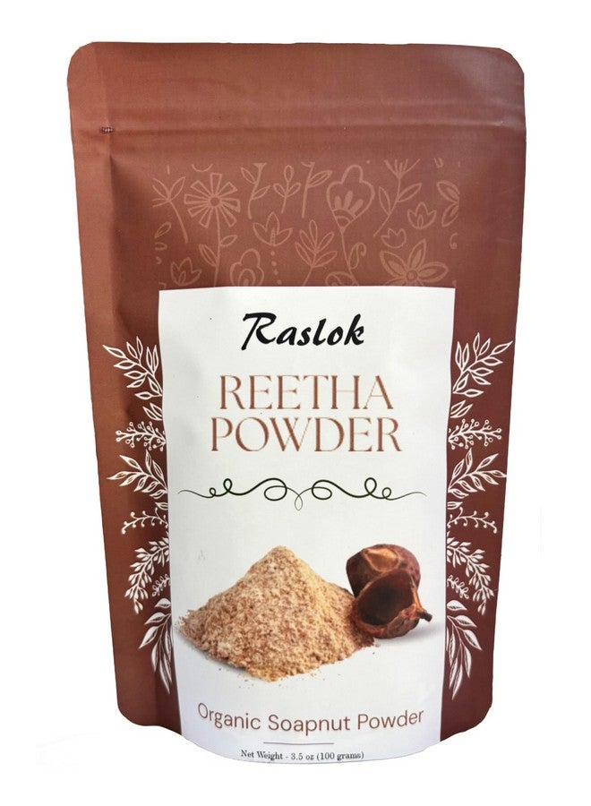 Raslok Soapnut/Aritha/Reetha Powder for hair care | Natural | No Added Preservatives and Additives (3.52 oz) - Image 1