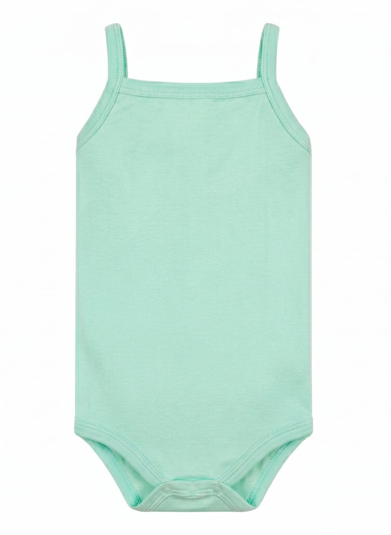Junior Pack of 6 Cottn 1000% Plain Colors Baby Bodysuits - Image 5