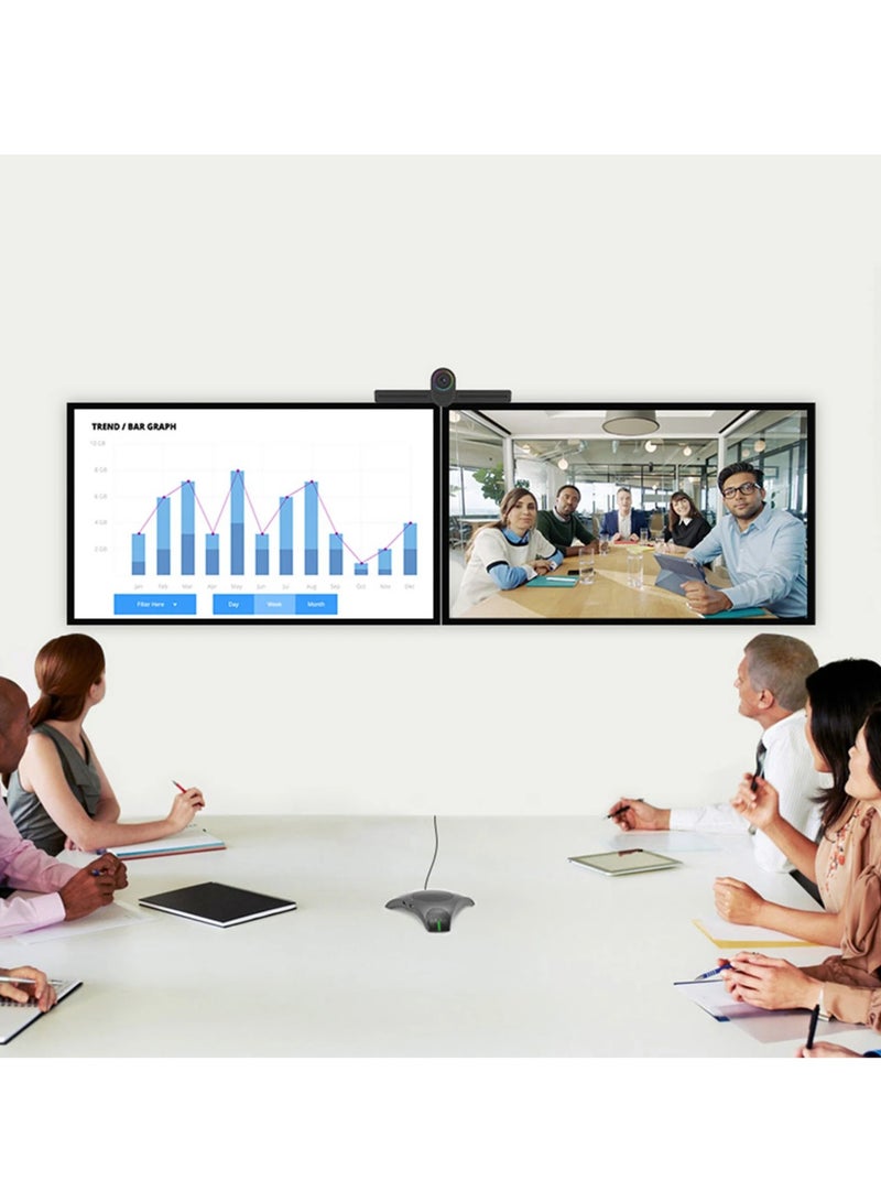 AROAQ USB Speakerphone, 360 Degree Omni Directional Microphone, Easy To Use Portable Conference Microphone, Intelligent Noise Reduction Speaker For Calls Skype Meeting Chatting, (1pc, Black) - Image 3