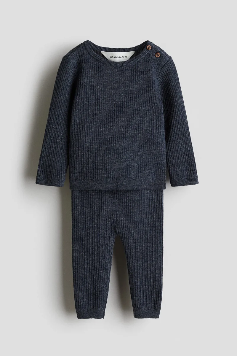 H&M 2-piece merino wool set