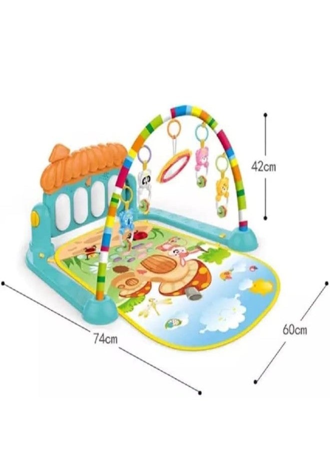 Pascol Mat with Rattle Sound Toys Musical Keyboard Piano Gym Mat Gym & Fitness Rack for New Born to 24 Month Old Baby,Multicolor - Image 4