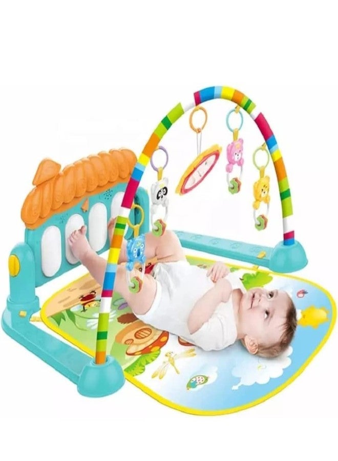 Pascol Mat with Rattle Sound Toys Musical Keyboard Piano Gym Mat Gym & Fitness Rack for New Born to 24 Month Old Baby,Multicolor - Image 2