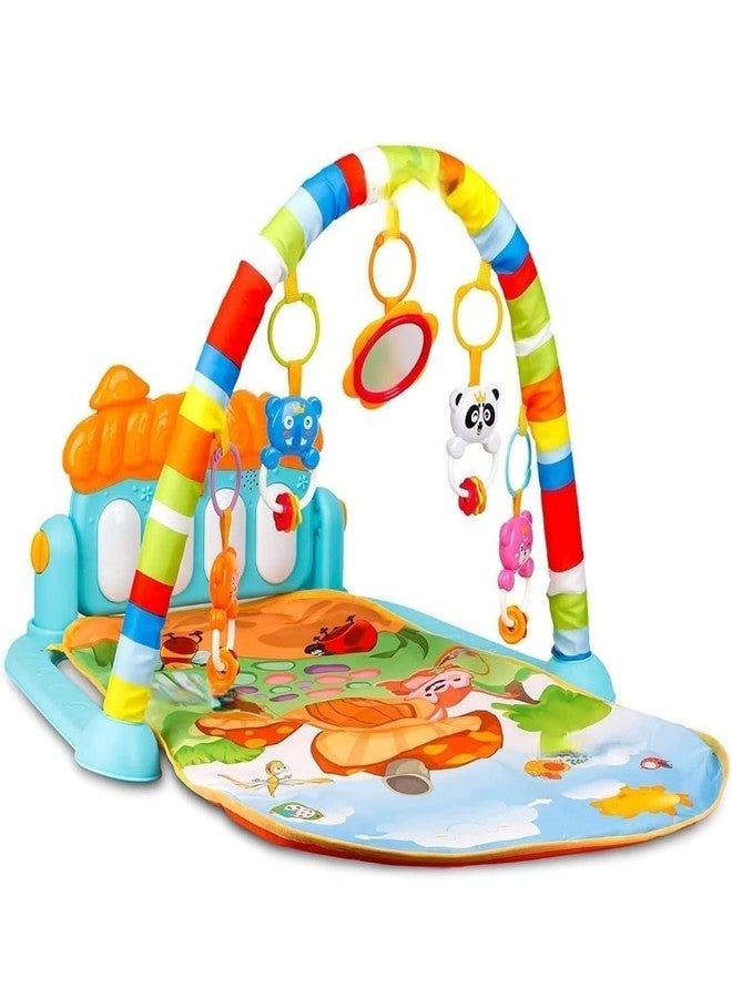 Pascol Mat with Rattle Sound Toys Musical Keyboard Piano Gym Mat Gym & Fitness Rack for New Born to 24 Month Old Baby,Multicolor - Image 1