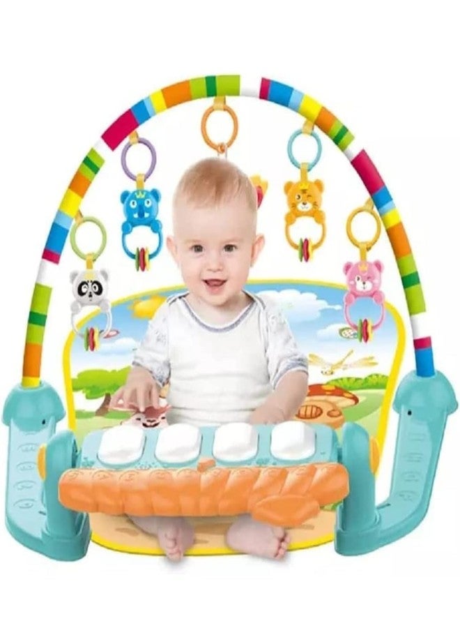 Pascol Mat with Rattle Sound Toys Musical Keyboard Piano Gym Mat Gym & Fitness Rack for New Born to 24 Month Old Baby,Multicolor - Image 3
