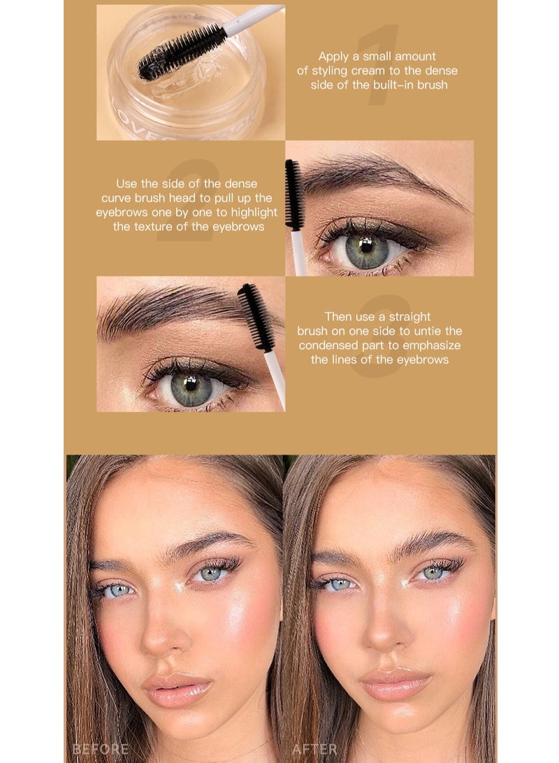 She Loves New Clear Color/Brown Eyebrow Soap Waterproof Quick Dry Natural Wild Eyebrow Styling Wax  - Image 3