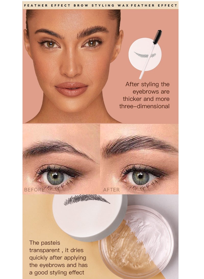 She Loves New Clear Color/Brown Eyebrow Soap Waterproof Quick Dry Natural Wild Eyebrow Styling Wax  - Image 4