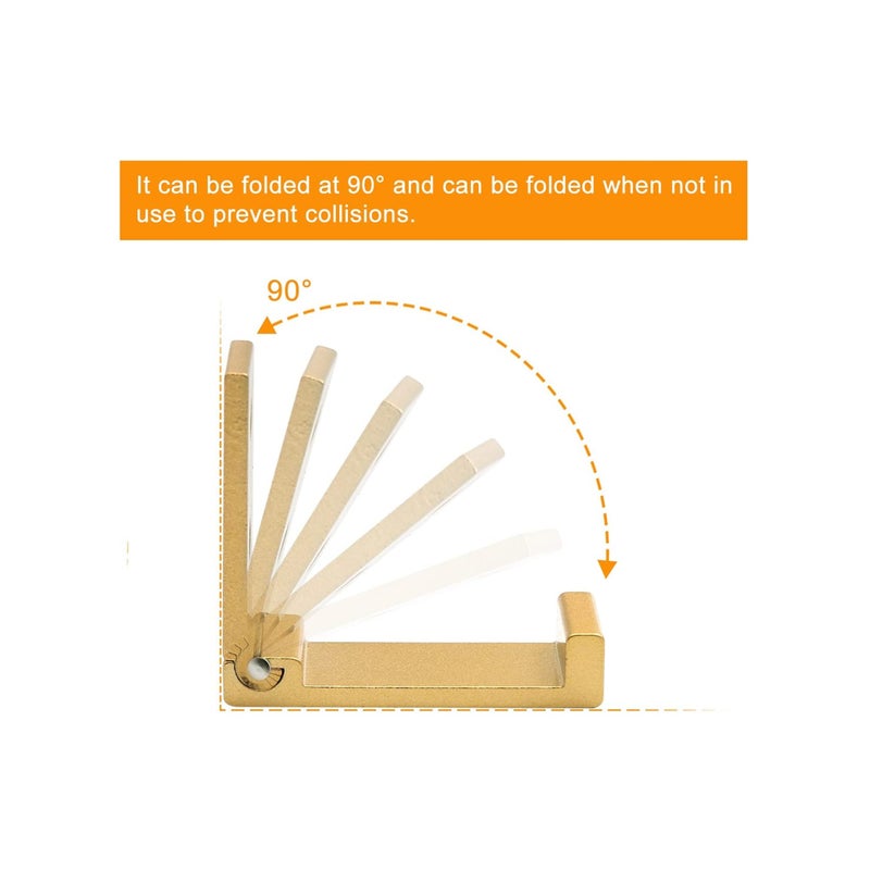 Barakah 5 Pcs Folding Coat Hooks Wall Hooks for Hanging Coat Towel Hooks Hardware Heavy Duty Aluminum Alloy Headphone Holder Hooks No Rust Wall Mounted Bags Fitness Equipment - Image 4