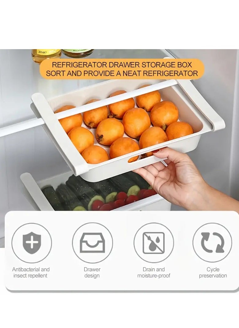 Casa 1pc Egg Storage Organizer for Fridge - 12 Lattice Drawer Rack, Keep Eggs Fresh and Organized, White  - Image 3