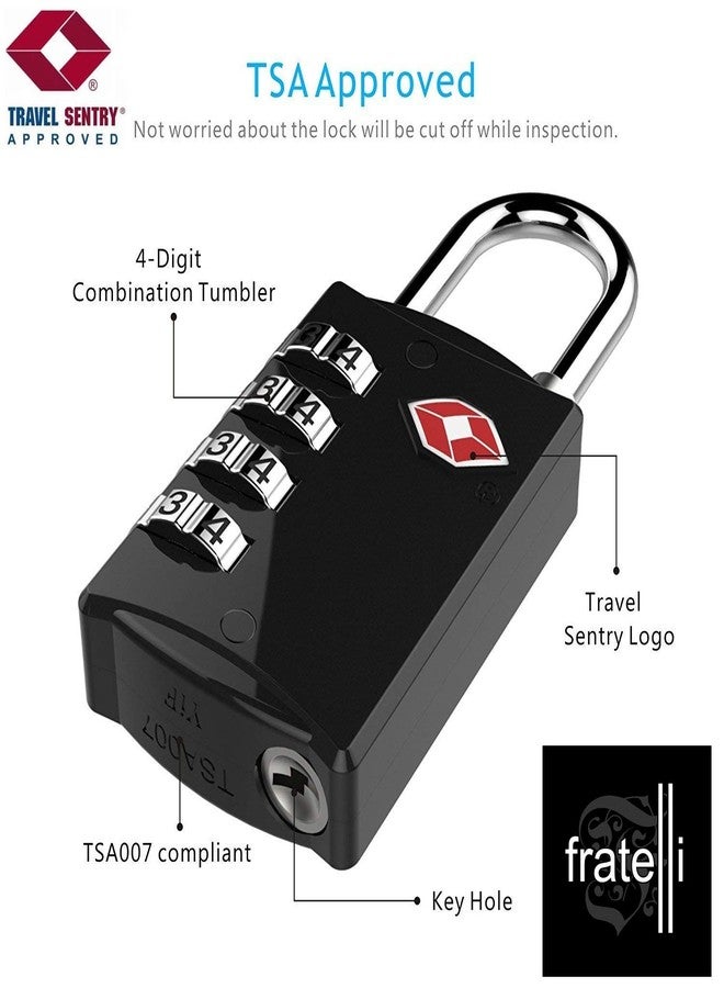 FRATELLI Metal 4 Digit TSA Luggage Lock - Pack of 2 - Image 2