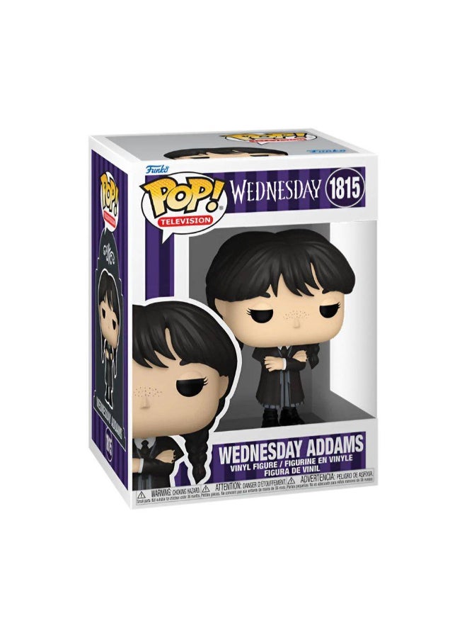 Funko POP! Television Wednesday Wednesday Addams (Black Coat) Vinyl Figure (9.4 cm) - Image 1