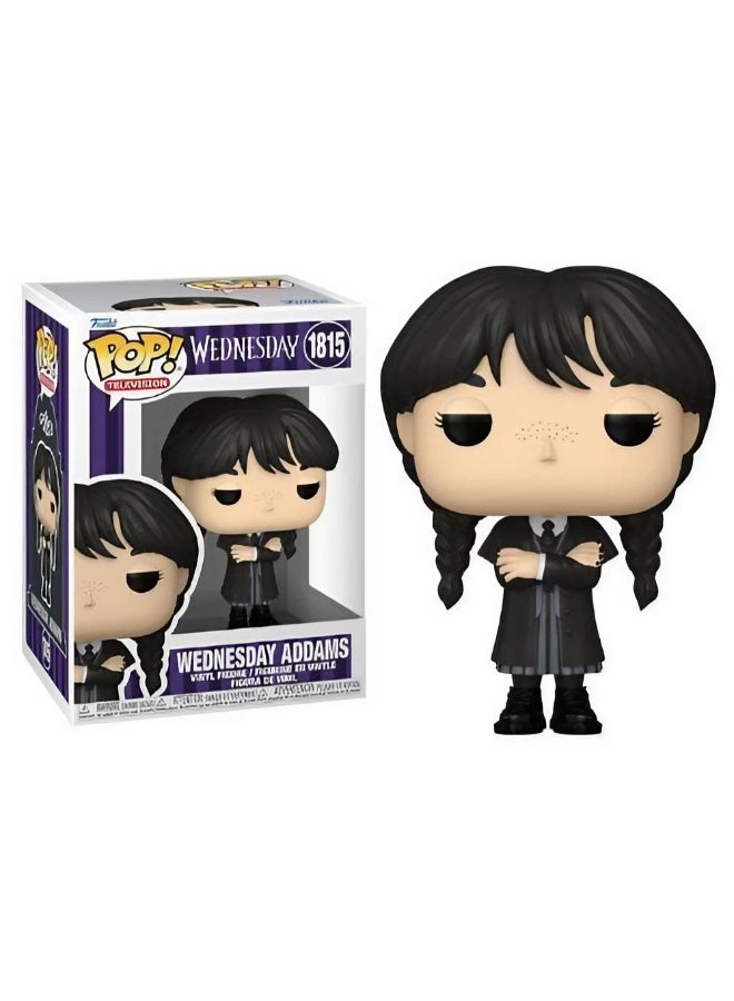 Funko POP! Television Wednesday Wednesday Addams (Black Coat) Vinyl Figure (9.4 cm) - Image 2