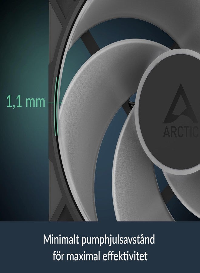 ARCTIC P12 Pro Reverse A-RGB - 120 mm Premium Fan with Reverse Airflow, PWM Fan with Y Cable Splitter, 500-3000 RPM, 0 RPM <5% PWM, 5V Digital RGB, hydrodynamic Bearing, 4-Pin - Black - Image 5
