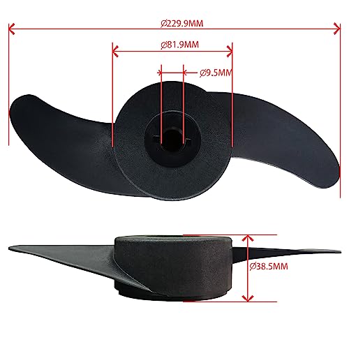 U-BCOO Replacement Trolling Motor Prop ，Trolling Motors Mount Accessories (2 Blade 32lb 36lb 40lb 46lb Thrust) - Image 2
