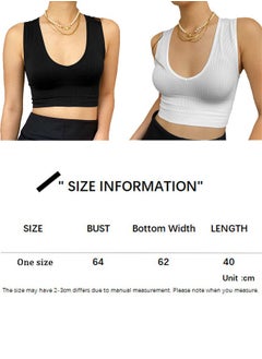 roaiss Women's Padded Sports Underwear Classic V Neck Sleeveless Top Pullover High Elastic Tank Top Classic Solid Versatile Tank Top  - Image 2