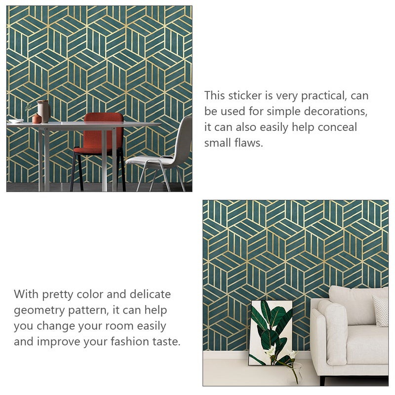 2 Sets Wallpaper Bedroom Delicate Wall Sticker Background Decal - Image 3