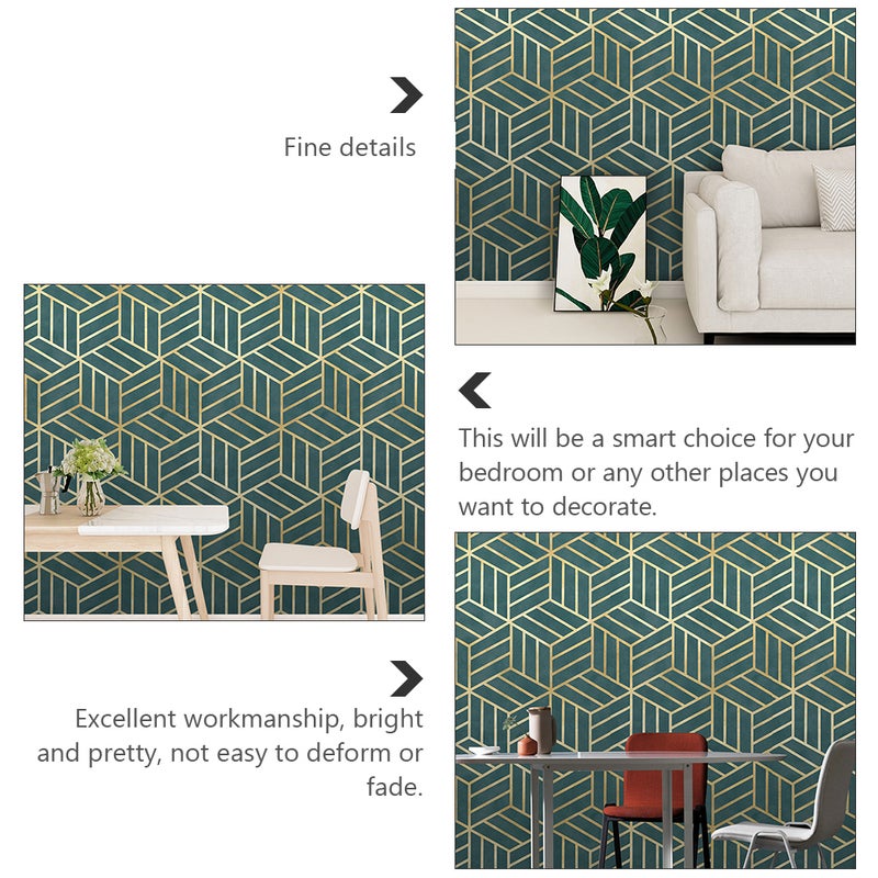 2 Sets Wallpaper Bedroom Delicate Wall Sticker Background Decal - Image 5