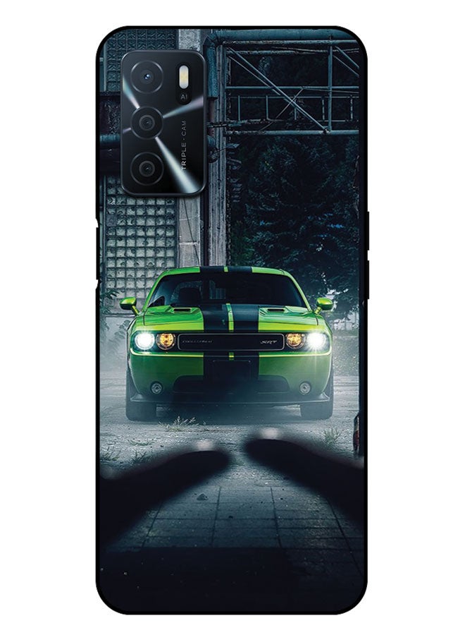 EYE CATCH Printed Protective Case Cover For Oppo A16 -  Green Leaves Pattern - Image 1