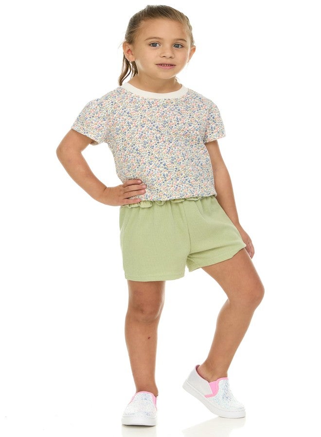 Laura Ashley Girls' 5-Pack Shorts - Soft & Stylish Essentials for Toddlers and Little Girls (12M-4Y) - Image 4