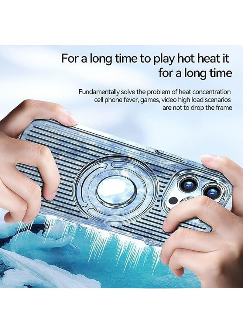 Generic - Compatible with iPhone 14 Pro Max Heat-sink cooling MagSafe Magnetic Ring Holder Phone Case Support Wireless Charging (Black) - Image 1