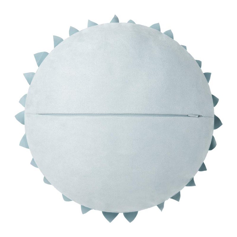 JWH Decorative Flower Throw Pillow Cover Round Cushion Sunflower Accent Pillow Case Small Pillowcase for Couch Living Room Bed Bedroom Decor 12 Inch Light Blue - Image 4