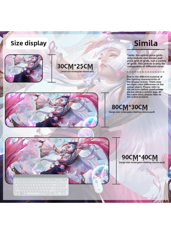 League Of Legends Mouse Pad Oversized Thickened Boys Animation E-Sports Game LOL Keyboard Pad Office Desk Mat-Color:800*300*4mm-Pattern:Soul Lotus-sindla - Image 1