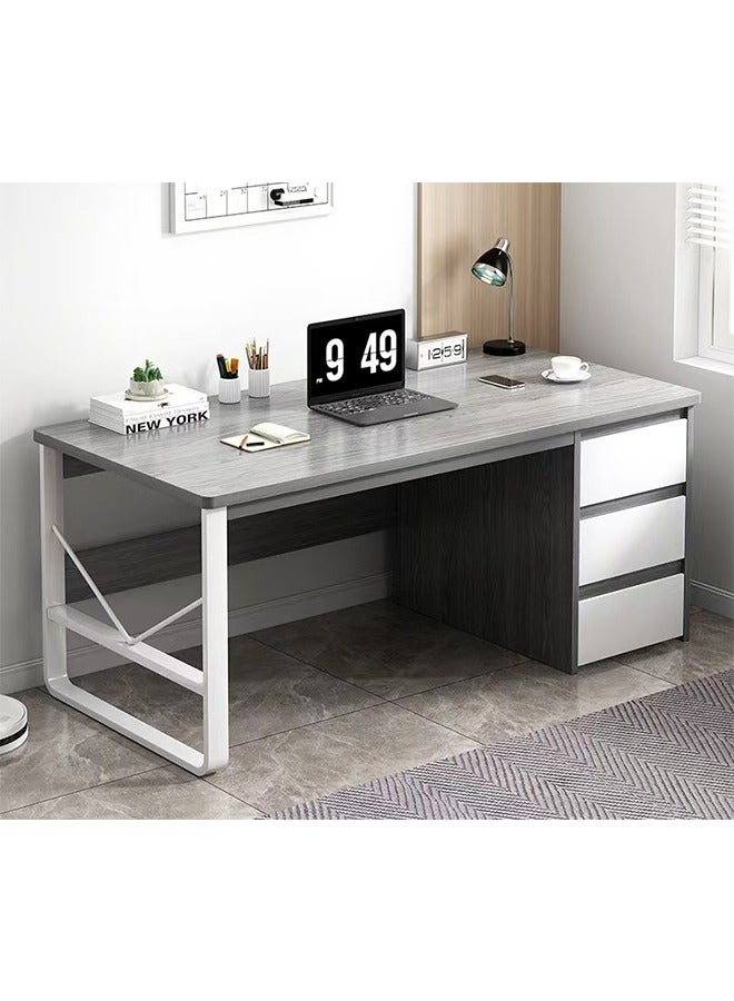 Modern 100 cm Home Office Desk,Office Desk,Study Desk,Learning Table,Game Table, with 3 Large Storage Drawers – Sleek Wooden Workstation for Study, Gaming & Remote Work - Image 1