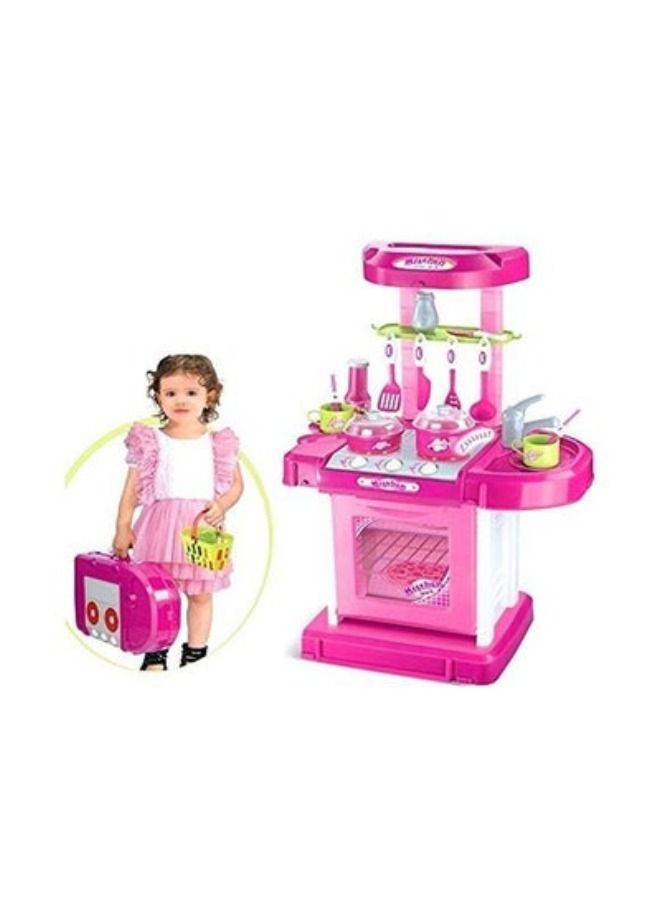 ACLIX Kitchen Play Set Toy for Kids (Pink) - Image 2