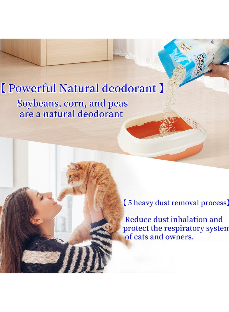 ANTIER Fresh & Clean: Pure tofu cat litter charcoal scent，Premium Tofu Cat Litter for Effortless Pet Care, Flushable ,Dust-Free and Odor Control, Charcoal deodorant formula 6L(2.5KG) - Image 3