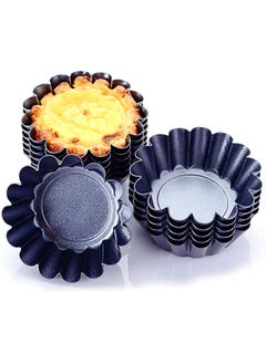 12PCS Egg Tart Molds, Mini Tart Pans, Muffin Cake Mold, Steel Mini Pie Pans Muffin Baking Cups Cupcake Cake Cookie Lined Mold Tin Baking Tool (3 inch)