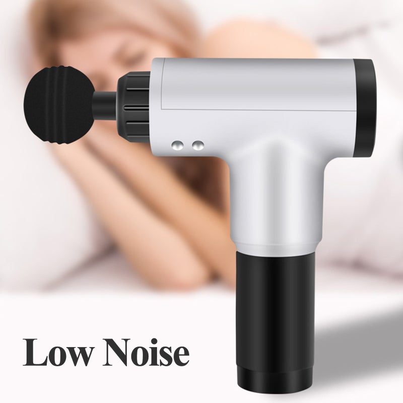 Fascia Massage Gun: Black 6-speed Rechargeable Lithium Battery - 4 Replaceable Massage Heads Low-noise Powerful Fascia Massager for Deep Muscle Relaxation Full-body Massage Home Gym Use - Image 4