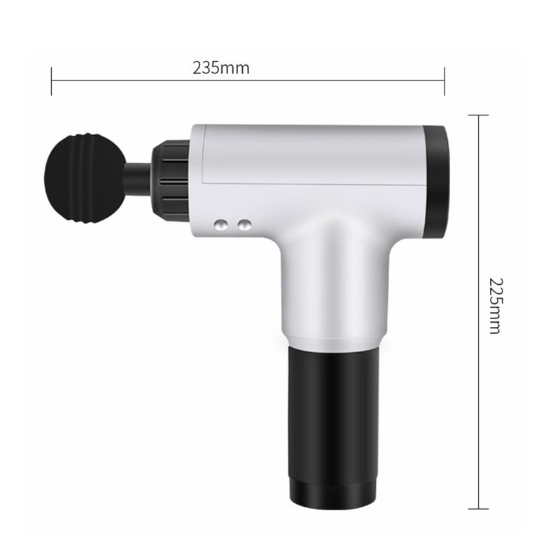 Fascia Massage Gun: Black 6-speed Rechargeable Lithium Battery - 4 Replaceable Massage Heads Low-noise Powerful Fascia Massager for Deep Muscle Relaxation Full-body Massage Home Gym Use - Image 5