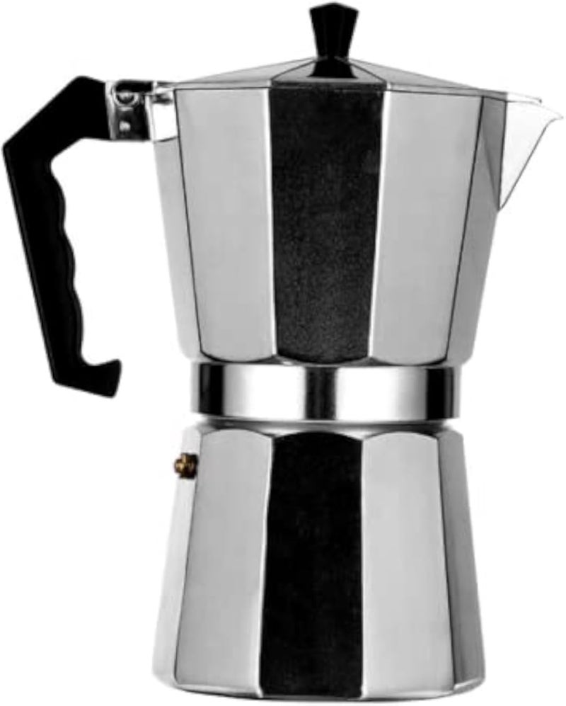 Stovetop Espresso and Coffee Maker, 6 Cup Moka Pot for Classic Italian Espresso, Aluminium Maker Home Camping, Silver