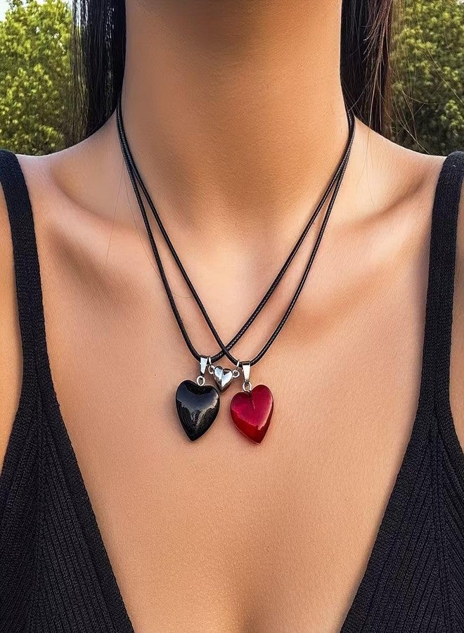 Amaal Pendant for Girls & Boys Couple Necklace Gifts Couple Pendant Valentine Special Love Heart Couple Pendants Stainless Steel Locket for Couples Gift for Girlfriend Valentine Gift for Girls - Image 2