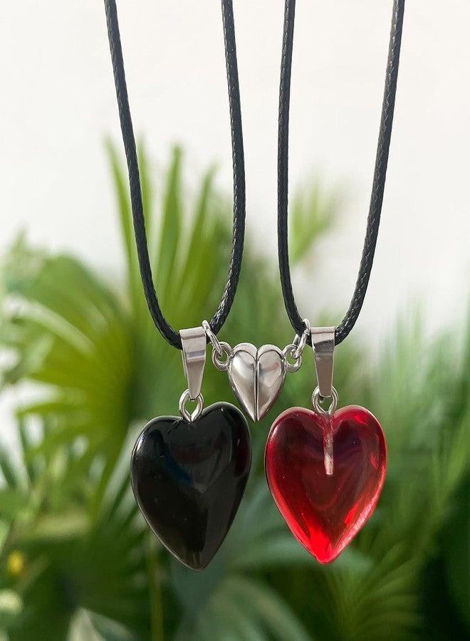 Amaal Pendant for Girls & Boys Couple Necklace Gifts Couple Pendant Valentine Special Love Heart Couple Pendants Stainless Steel Locket for Couples Gift for Girlfriend Valentine Gift for Girls - Image 3