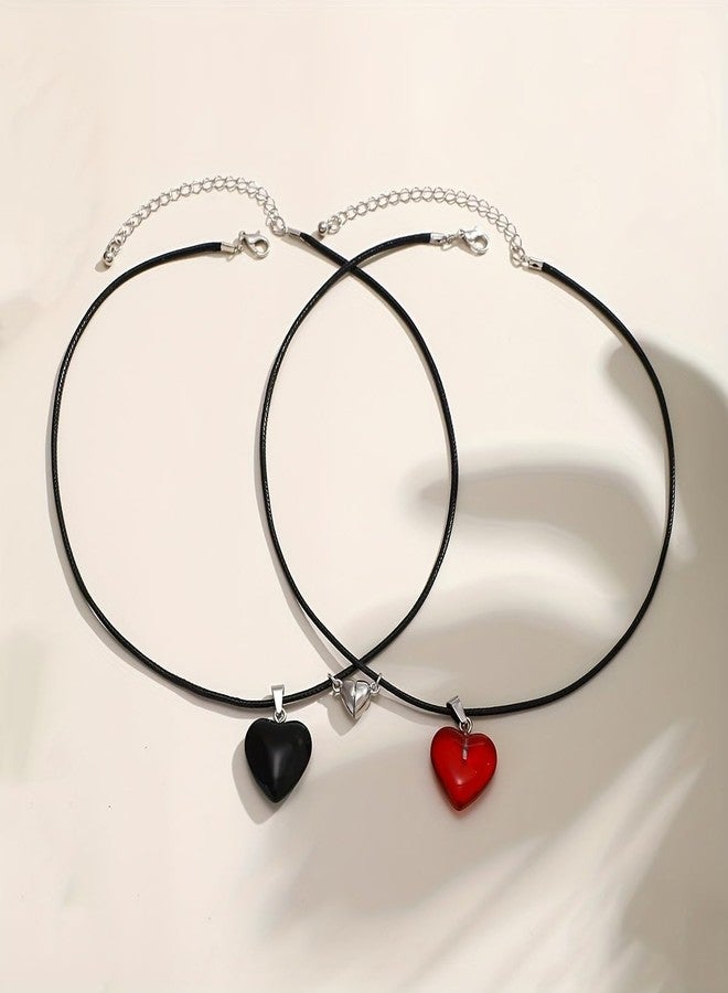 Amaal Pendant for Girls & Boys Couple Necklace Gifts Couple Pendant Valentine Special Love Heart Couple Pendants Stainless Steel Locket for Couples Gift for Girlfriend Valentine Gift for Girls - Image 5